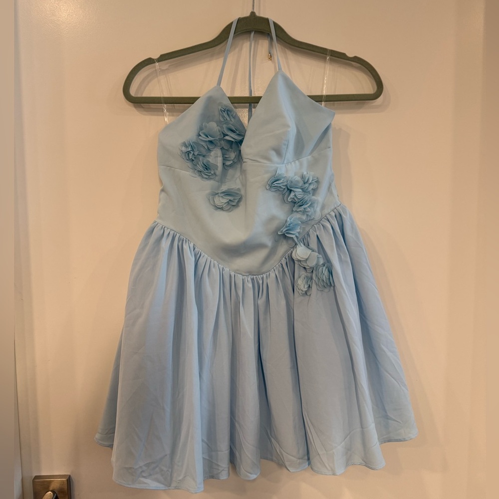 Oh Polly Powder Blue Dress